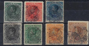 Venezuela: 1900; Scott 150-155+registered stamp, set Overprint RTM, used EBV1221 - Picture 1 of 2