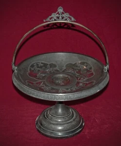 Antigua compota de pedestal de placa de plata 1492 Simpson Hall Miller victoriana de 1880 - Imagen 1 de 7