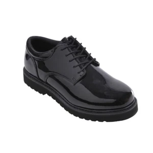 Rothco Mens Hi-Gloss Uniform Oxford Work Sole Shoe - 5250 - Black - New - Picture 1 of 2