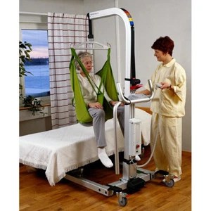 LIKO GOLVO 7007 ES FULL BODY ELECTRIC BATTERY POWER ALUMINUM PATIENT LIFT +SLING - Picture 1 of 13