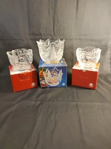 Vtg Walther Glass Holiday Votive Candle Holders (3) Germany  - Picture 1 of 23