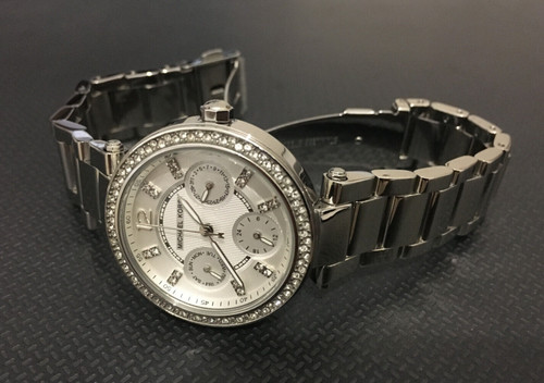orologio donna michael kors mk5615 mini parker quadrante argento cristallo multifunzione