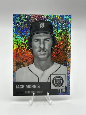 2022 TOPPS CHROME PLATINUM JACK MORRIS #225 BLACK & WHITE MINI DIAMOND PARALLEL - Image 1 of 2
