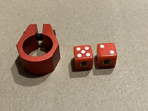 🍀NEW RED OLD SCHOOL 1” BMX SEAT POST CLAMP SUNTOUR THRUSTER SKYWAY GT HUTCH PK - Picture 1 of 3