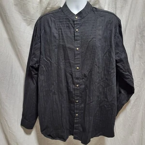 Wah Maker Shirt Mens XL Button Up Band Collar Western Frontier USA Made - Picture 1 of 4