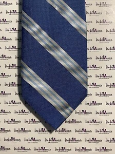 BROOKS BROTHER “Limited Edition” Woven Silk Blue Striped Design Tie - Picture 1 of 3