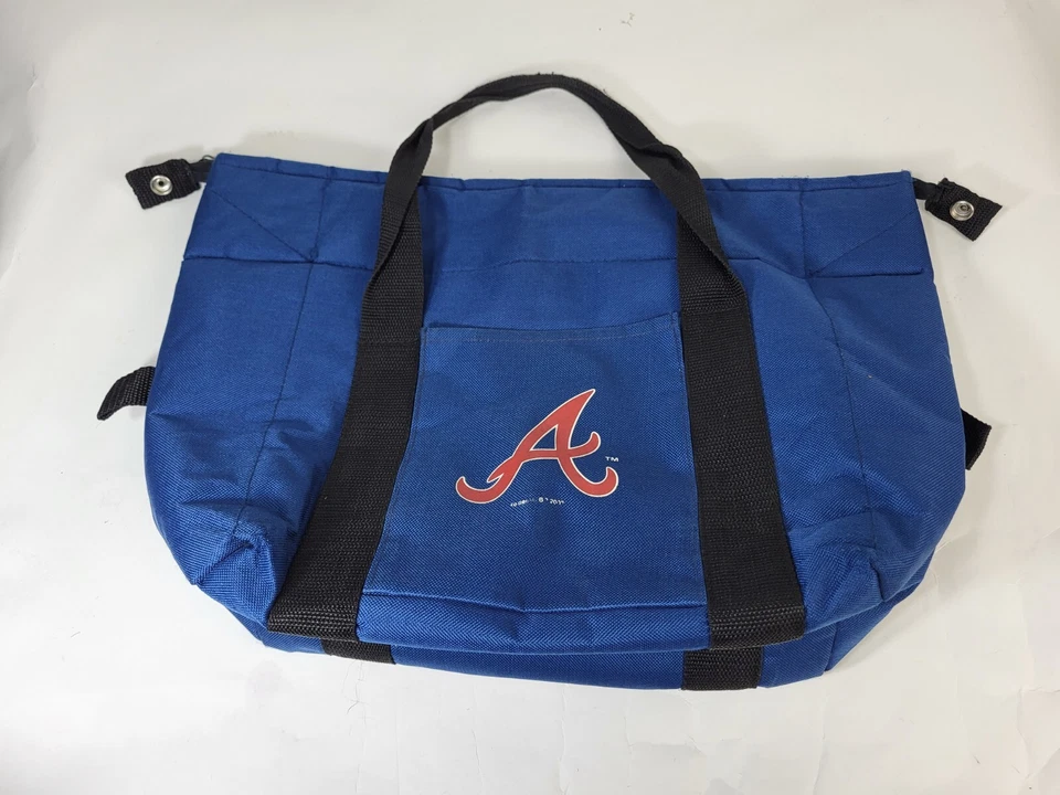 Logo MLB ATLANTA BRAVES Paquete Bolsa Enfriadora Aislada Béisbol Puerta Trasera Barco De Colección Foto 1 de 4