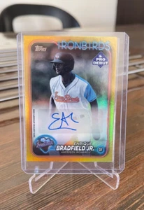 Enrique Bradfield Jr. 2024 Topps Pro Debut Gold Foil Auto /50 - Picture 1 of 2
