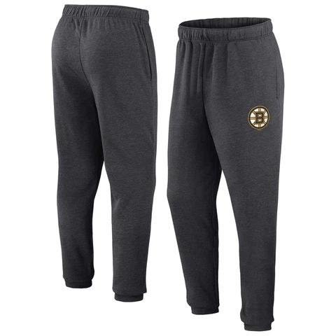 Men's Fanatics Branded Heather Charcoal Boston Bruins Form Tracking Sweatpants Cover