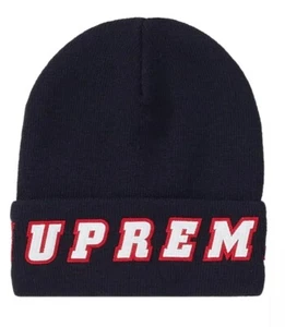 Supreme Felt Logo Beanie Black Red SS19 Neu mit Etikett - Bild 1 von 5