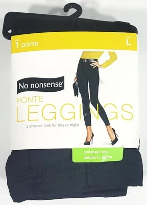 Женские леггинсы понте вязаные с пинтаком No Nonsense, черные, L 12-14 - Изображение 1 из 4