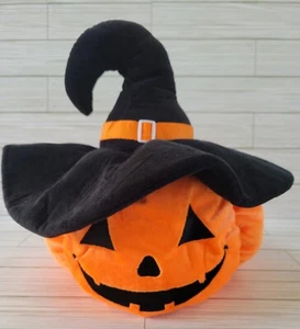 Calabaza Jack-O-Lantern Peluche Cremallera Bruja Sombrero Decoración Halloween 12" - Imagen 1 de 12