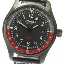Alpina Star timer AL-247BR4FBS6 GMT date black Dial Quartz Watch Men's
