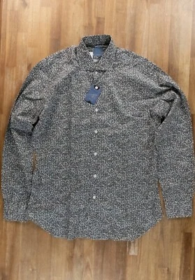 BARBA Napoli Dandy Life green pebbles print lightweight shirt Size 43 / 17 NWT - Image 1 of 4