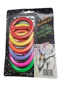 T-Shirt Buckles In 6 Electric Colors By Artmark Chicago 1991 - Picture 1 of 5