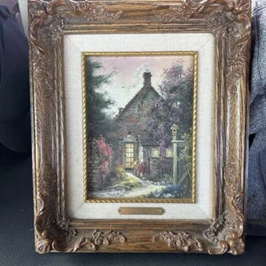 Marty Bell Holly Cottage Signed Textured Print Limited Edition 1995 105/750 8x6 - Bild 1 von 16