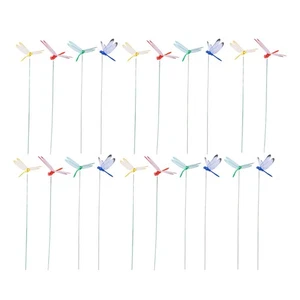 20pcs Dragonfly Stakes 3d Garden Dragonfly Stakes Ornaments for Lawn Patio Pot - Picture 1 of 8