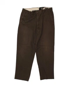 EDDIE BAUER Mens Relaxed Fit Chino Trousers W40 L33 Brown Cotton CN07 - Picture 1 of 3