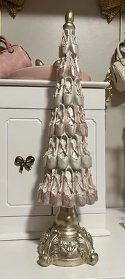 Sugarplum Dreams TikTok Viral Pink White Coquette Ballet Slipper Christmas Tree - Image 1 of 3