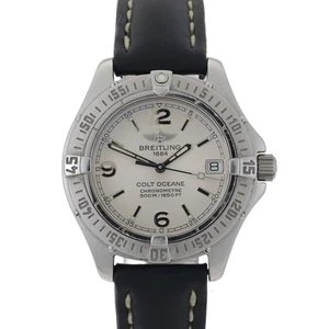 Reloj Breitling Colt Oceane A77350 plateado 33 mm para dama + caja y papeles - Imagen 1 de 9