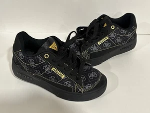 New Heelys Guess K1NG Collaboration Shoes Boys Black Gold Size Youth 2 - Picture 1 of 16