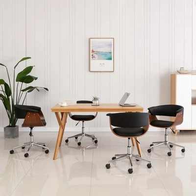 2x Chaises Pivotantes de Salle à Manger Gris Tissu Siège Cuisine Dîner vidaXL - Photo 1/4