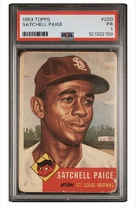 SATCHELL PAIGE PSA 1 1953 TOPPS BASEBALL #220 St Louis Browns HOF!!! - Picture 1 of 2