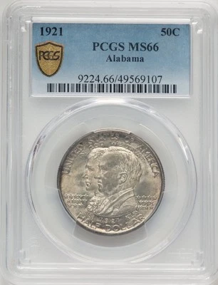 1921 50C Alabama Commemorative Silver PCGS MS66 (778275002) - Image 1 of 2