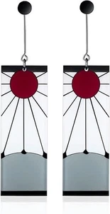 925 Sterling Silber Tanjiro Ohrringe, Anime Cosplay Tanjiro schwarz Ohrringe Ohr cl - Bild 1 von 7