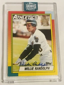 2024 Topps Archives Signature Series WILLIE RANDOLPH On Card Auto /36 Athletics - Picture 1 of 2