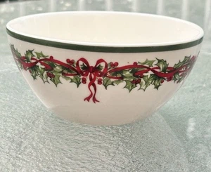 Soup/ Cereal Bowl Holiday Celebrations (green Trim) by CHRISTOPHER RADKO - Picture 1 of 4