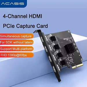 ACASIS 4-channel built-in PCI-E 1080P 60Hz 20Gb/S video capture card - Picture 1 of 9