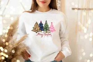 Christmas Sweatshirt, Holiday Gift, Christmas Tree Sweatshirt - Picture 1 of 2