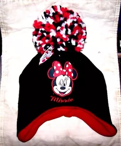 Disney Minnie Mouse Strick Winter Beanie Mütze Größe 4 - 14 KOSTENLOSER VERSAND INKLUSIVE - Bild 1 von 1