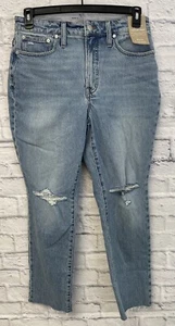 NEW Madewell Jeans women 30 Curvy Perfect Vintage High waisted tapered destroyed - Picture 1 of 11