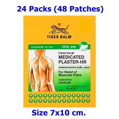 24x Bálsamo de Tigre Enlucido-RD Parche Pequeño Alivio Fresco Dolor Muscular Cuello Espalda Hombres Foto 1 de 4