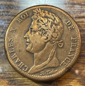 1828-A French Colonies 10 Centimes XF Details KM-11.1 CHRC - Picture 1 of 2