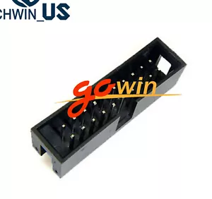 20PCS 2.54mm 2x10 Pin 20PIN Straight Box Header Shrouded header IDC Male Socket - Picture 1 of 1