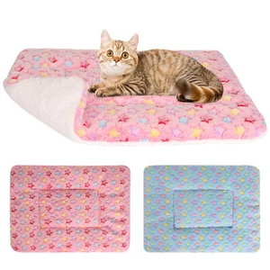 Self Warming Pet Bed Cushion Pad Dog Cat Cage Kennel Crate Soft Cozy Mat Blanket - Picture 1 of 20