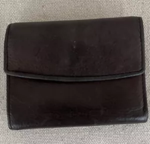 Billetera de cuero genuino vintage Rolfs para tarjetas de monedas. Cierre a presión y cremallera - Imagen 1 de 9
