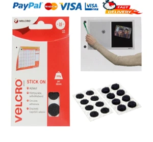 Klettpunkte 16 x 16 mm schwarz selbstklebend Klettpunkte hält bis zu 300g - VEL-EC60228 - Bild 1 von 4