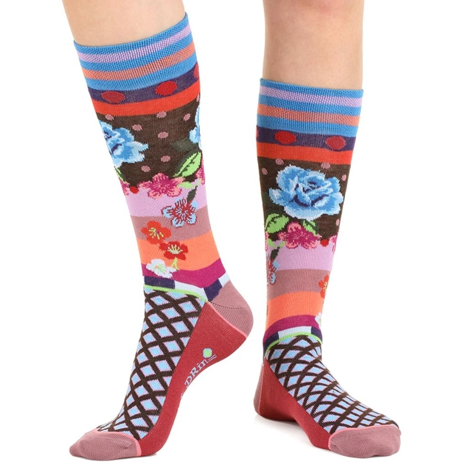 Calcetines Dub & Drino Francia Crew, Flores, EE. UU. Para hombres 7/11 Para mujeres 9/12 Hechos en Italia Foto 1 de 1