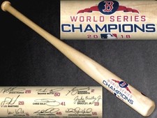 BOSTON RED SOX~2018 WORLD SERIES CHAMPIONS~MINI 18" BASEBALL BAT (9) SIGNATURES