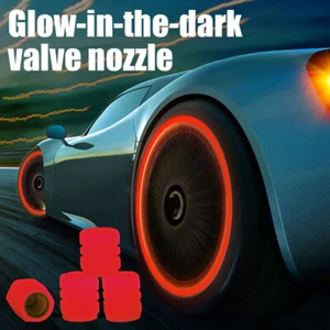 Fluoreszierend Auto Reifen Ventilkappen Leuchtend Universal Ventilschaft Cap > - Picture 1 of 13