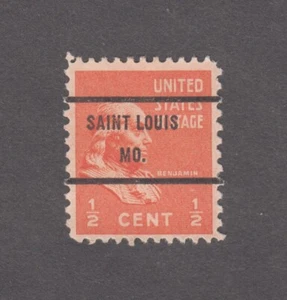 United States 1938. Ben Franklin. 1/2 cent. Precancel Saint Louis Mo. Sc# 803 - Picture 1 of 1