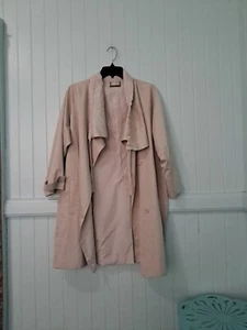 Diane Von Furstenberg Spy Trench Coat Double Breasted Beige Sz 4 Classic - Picture 1 of 14