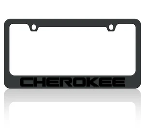 For Jeep Cherokee Black License Plate Frame - Picture 1 of 2