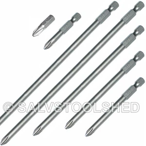 Phillips Screwdriver Bits Ph2 25mm to 350mm Long Screw Driver Drill Bit 1/4" Hex - Picture 1 of 22