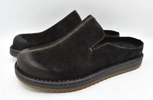 Born Mens Size 12 Jude Black Distressed Leather Slip On Mules Shoes - Picture 1 of 11