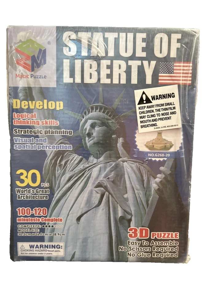 Magic Puzzle Statue Of Liberty 3D Puzzle, 30 Pcs - Image 1 of 2